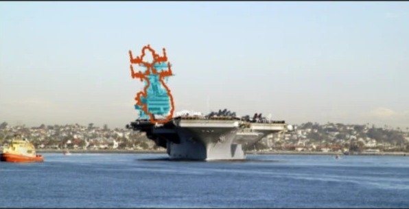 Real photo of USS Carl Vinson, refused
